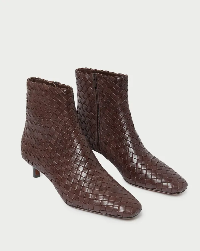 Loeffler Randall Marcella Espresso Woven Ankle Boot Women Boots Loeffler Randall Marcella Espresso Woven Ankle Boot Women Boots