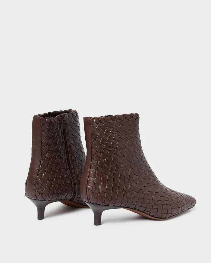 Loeffler Randall Marcella Espresso Woven Ankle Boot Women Boots Loeffler Randall Marcella Espresso Woven Ankle Boot Women Boots
