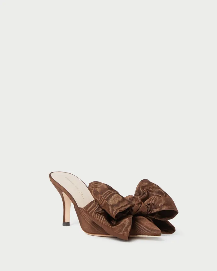Loeffler Randall Margot Chocolate Moir Bow Mule L Pumps L Footwear Women Pumps and Mules Loeffler Randall Margot Chocolate Moir Bow Mule L Pumps L Footwear Women Pumps and Mules
