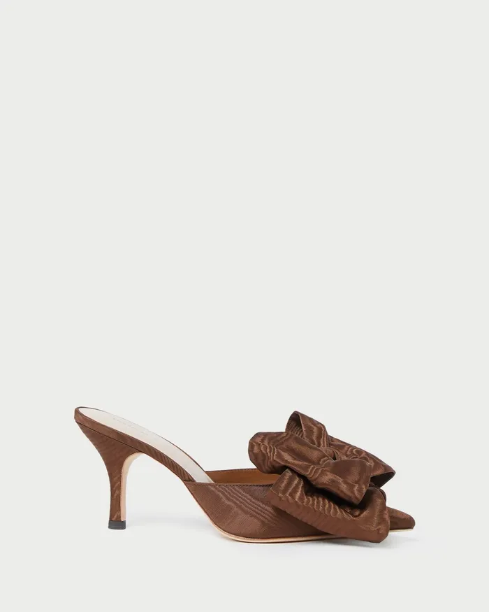 Loeffler Randall Margot Chocolate Moir Bow Mule L Pumps L Footwear Women Pumps and Mules Loeffler Randall Margot Chocolate Moir Bow Mule L Pumps L Footwear Women Pumps and Mules