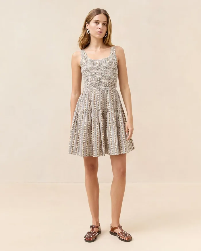 Loeffler Randall Melody PinkCream Mini Dress Women Dresses