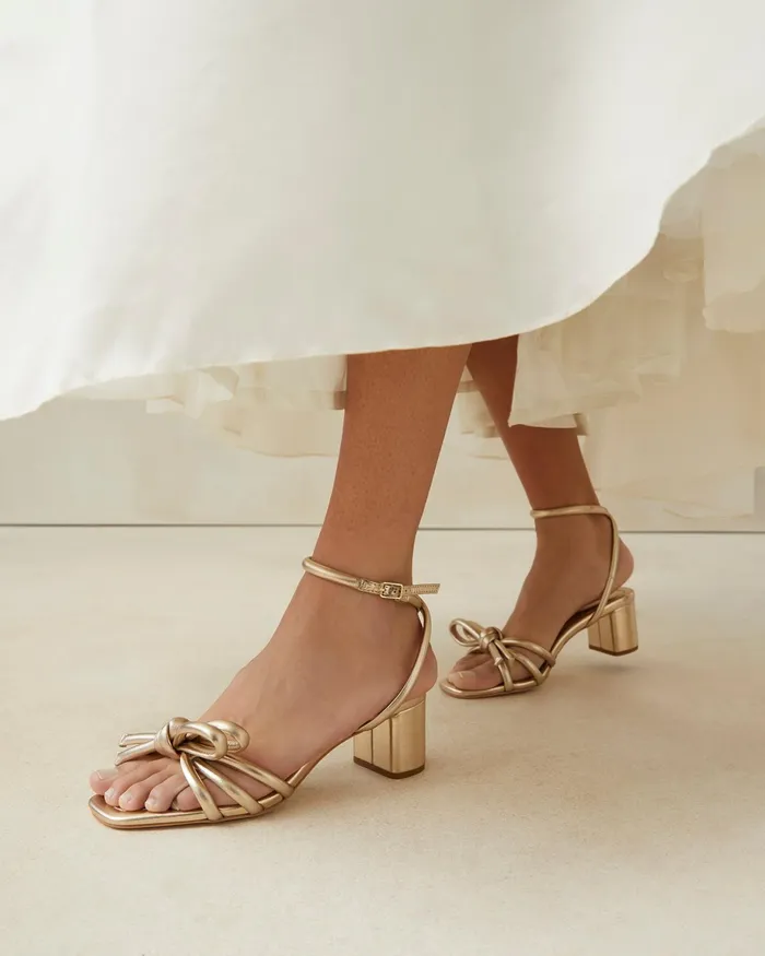 Loeffler Randall Mikel Champagne Bow MidHeel Sandal L Heeled Sandals L Footwear Women Heeled Sandals Loeffler Randall Mikel Champagne Bow MidHeel Sandal L Heeled Sandals L Footwear Women Heeled Sandals