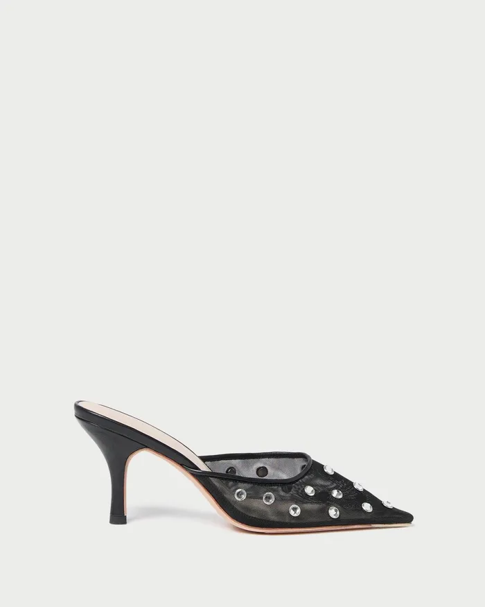 Loeffler Randall Paloma BlackCrystal Mesh Mule I Mules I Footwear Women Pumps and Mules