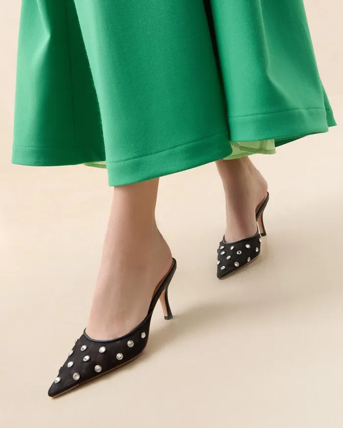 Loeffler Randall Paloma BlackCrystal Mesh Mule I Mules I Footwear Women Pumps and Mules Loeffler Randall Paloma BlackCrystal Mesh Mule I Mules I Footwear Women Pumps and Mules