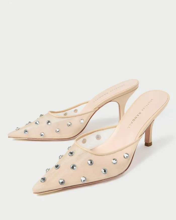 Loeffler Randall Paloma CreamCrystal Mesh Mule I Mules I Footwear Women Pumps and Mules Loeffler Randall Paloma CreamCrystal Mesh Mule I Mules I Footwear Women Pumps and Mules