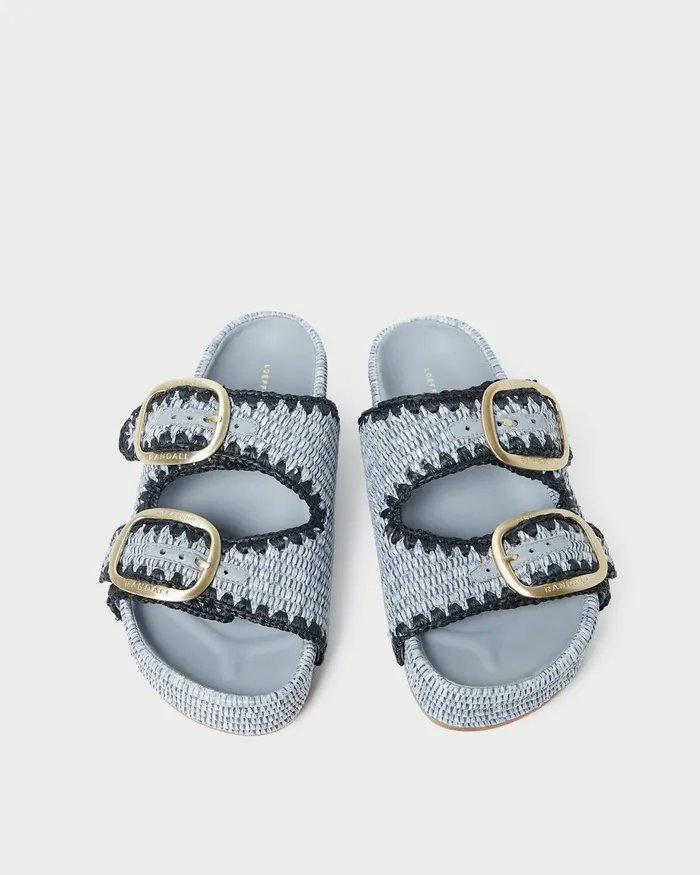 Loeffler Randall Theo Blue Raffia Footbed Sandal L Flat Sandals L Footwear Women Flat Sandals Loeffler Randall Theo Blue Raffia Footbed Sandal L Flat Sandals L Footwear Women Flat Sandals
