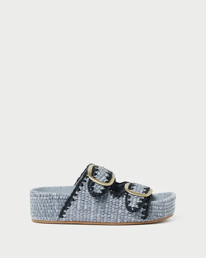 Loeffler Randall Theo Blue Raffia Footbed Sandal L Flat Sandals L Footwear Women Flat Sandals Loeffler Randall Theo Blue Raffia Footbed Sandal L Flat Sandals L Footwear Women Flat Sandals
