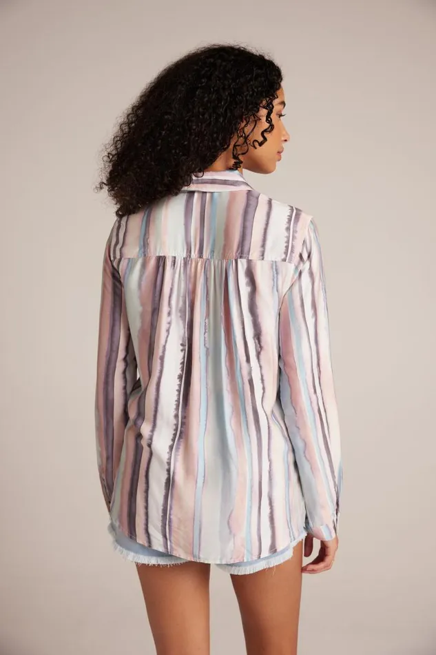 Long Sleeve Rounded Hem Button Down 8211 Coastal Stripe Print Women Bella Dahl Long Sleeve Long Sleeve Rounded Hem Button Down 8211 Coastal Stripe Print Women Bella Dahl Long Sleeve