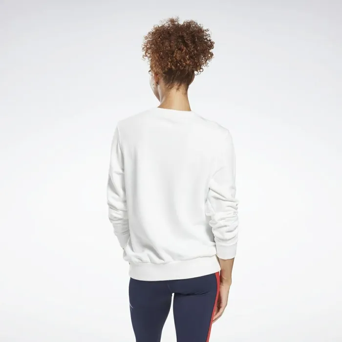 Loungewear Womens Reebok Identity Logo French Terry Crew Sweatshirt White