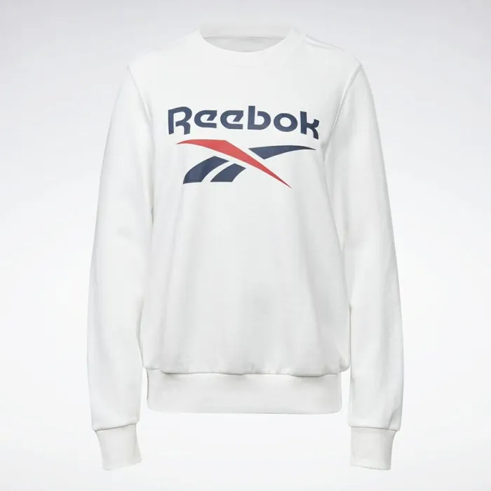 Loungewear Womens Reebok Identity Logo French Terry Crew Sweatshirt White