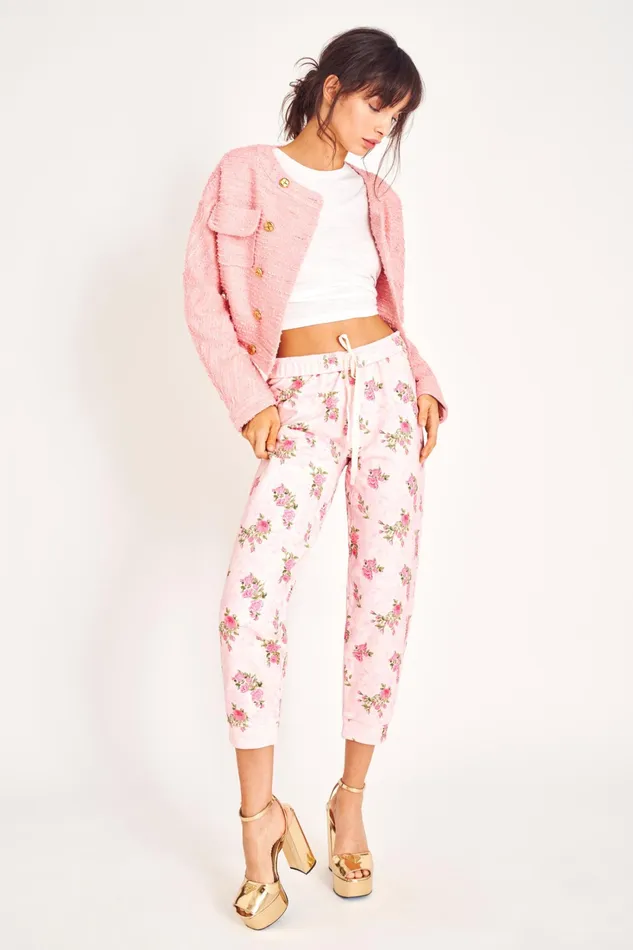 LoveShackFancy Bottoms Womens Amita Pant PINK IVY