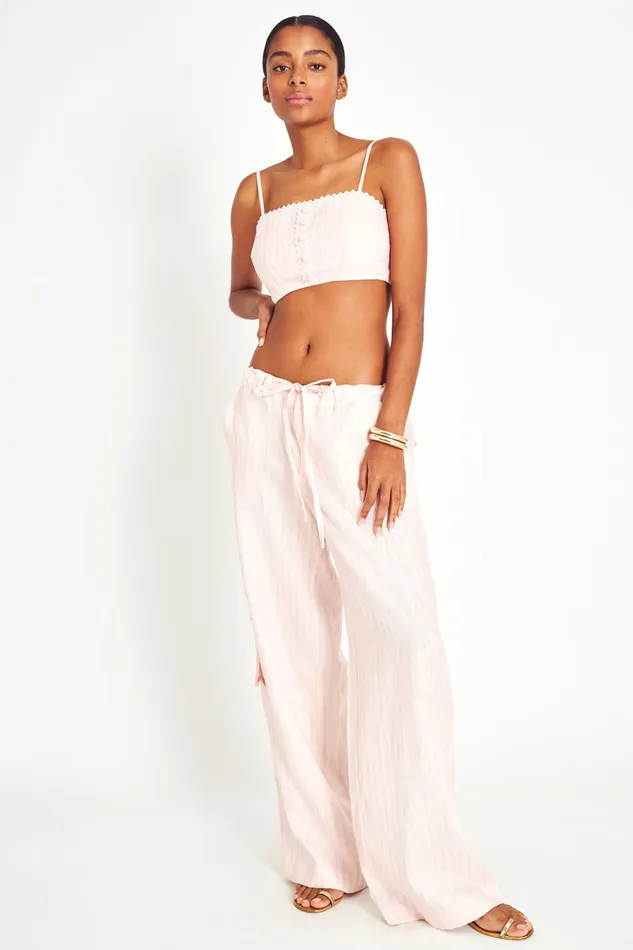 LoveShackFancy Bottoms Womens Cedric Cargo Pant BERRIES AND CREAM