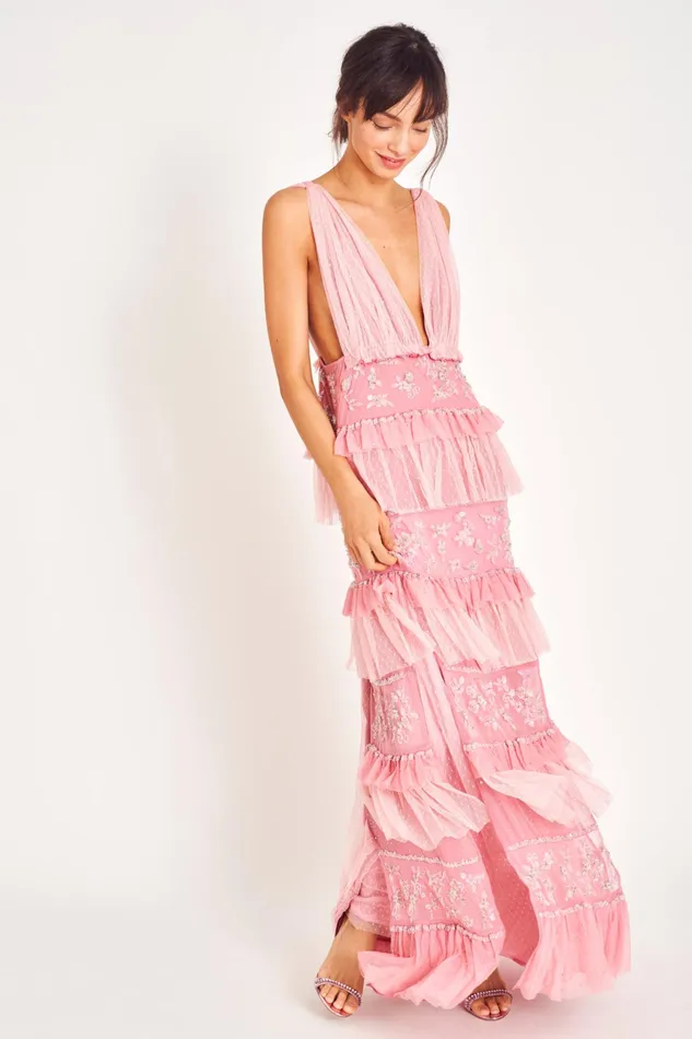 LoveShackFancy Dresses Womens Estate Dress SWEET PINK
