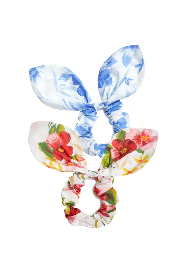 LoveShackFancy Hair Accessories Womens Sweet Shores Scrunchies MULTI