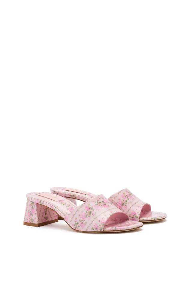 LoveShackFancy Shoes Womens LoveShackFancy X Larroude Brigitte Mule BLUSHING PINK LoveShackFancy Shoes Womens LoveShackFancy X Larroude Brigitte Mule BLUSHING PINK