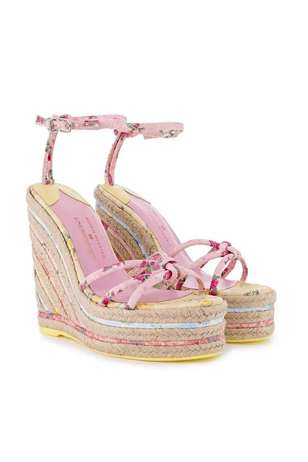 LoveShackFancy Shoes Womens LoveShackFancy X Sophia Webster Alina Espadrille PINK IVY