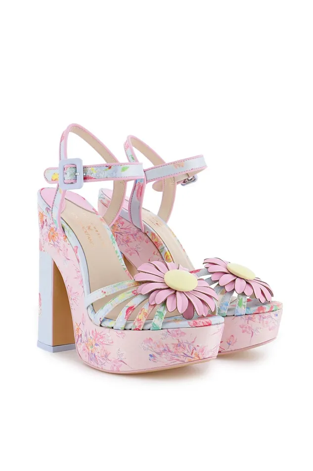 LoveShackFancy Shoes Womens LoveShackFancy X Sophia Webster Celia Platform Sandal SOFT BLUSH MULTI LoveShackFancy Shoes Womens LoveShackFancy X Sophia Webster Celia Platform Sandal SOFT BLUSH MULTI