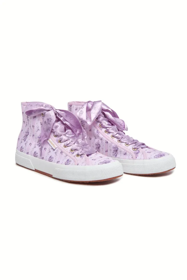 LoveShackFancy Shoes Womens LoveShackFancy X Superga Hightop Sneaker RIPE GRAPEVINE LoveShackFancy Shoes Womens LoveShackFancy X Superga Hightop Sneaker RIPE GRAPEVINE