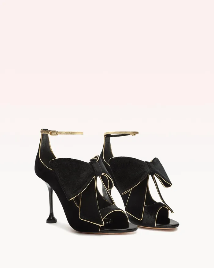 Lupita 100 Velvet Black Black Women Alexandre Birman Sandals