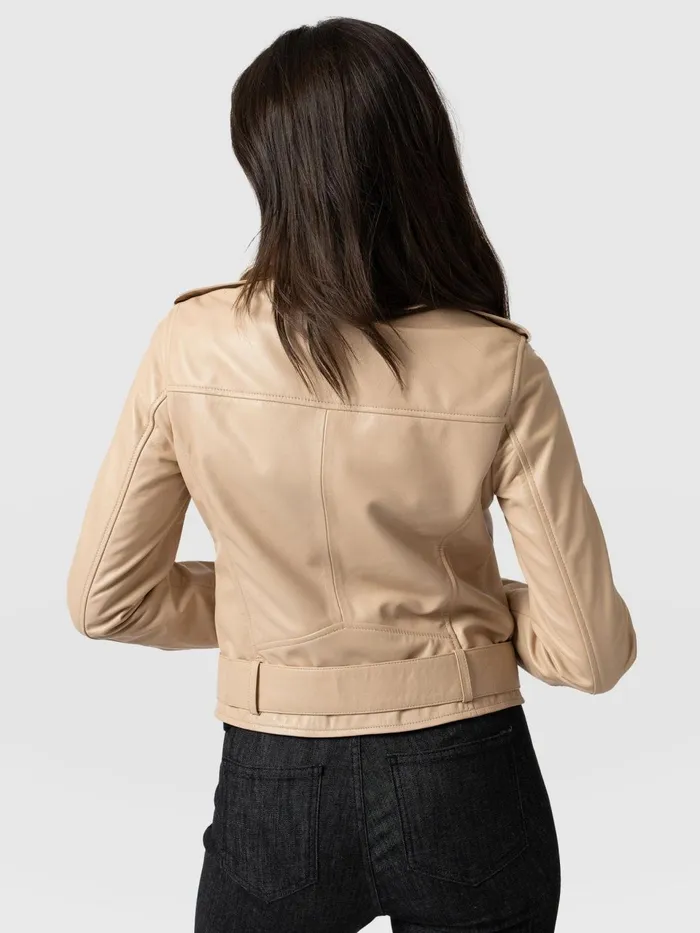 Luther Leather Jacket 8211 Nude Nude Women Saint And Sofia Coats and Jackets