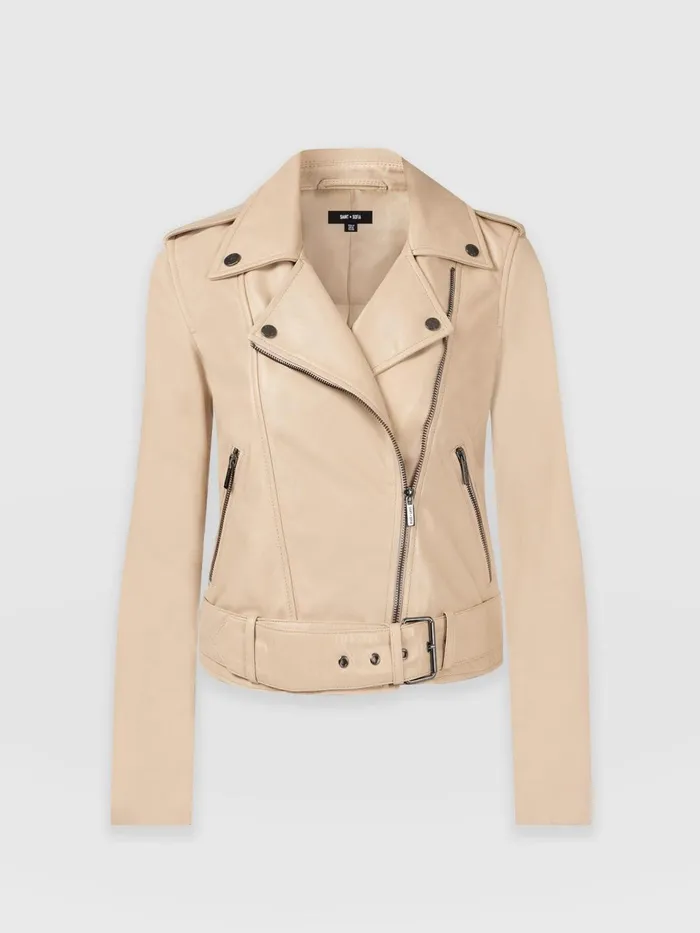 Luther Leather Jacket 8211 Nude Nude Women Saint And Sofia Coats and Jackets