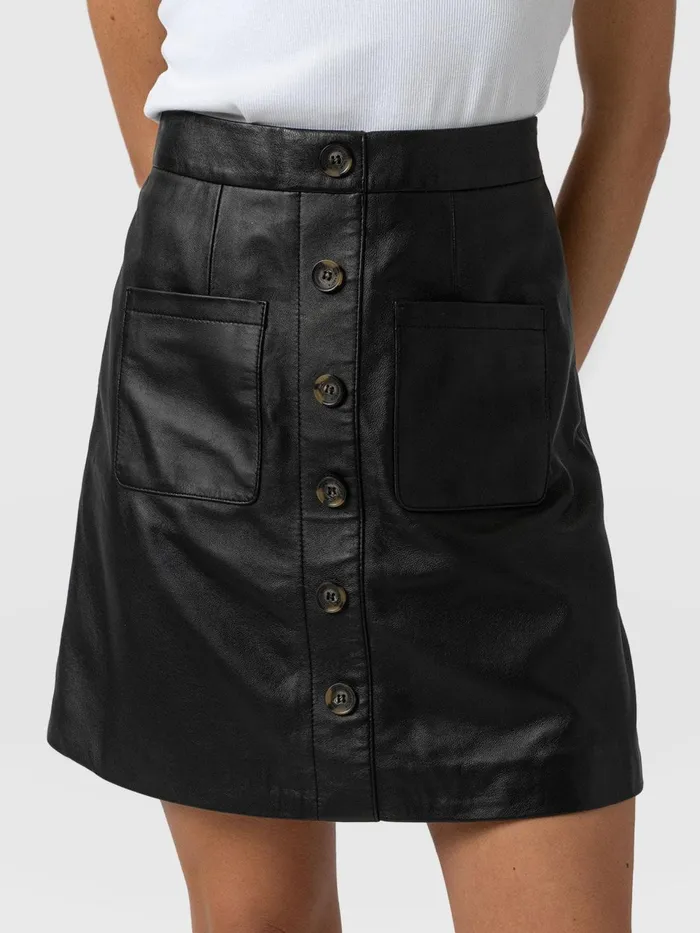 Luther Suede Mini 8211 Black Black Women Saint And Sofia Skirts