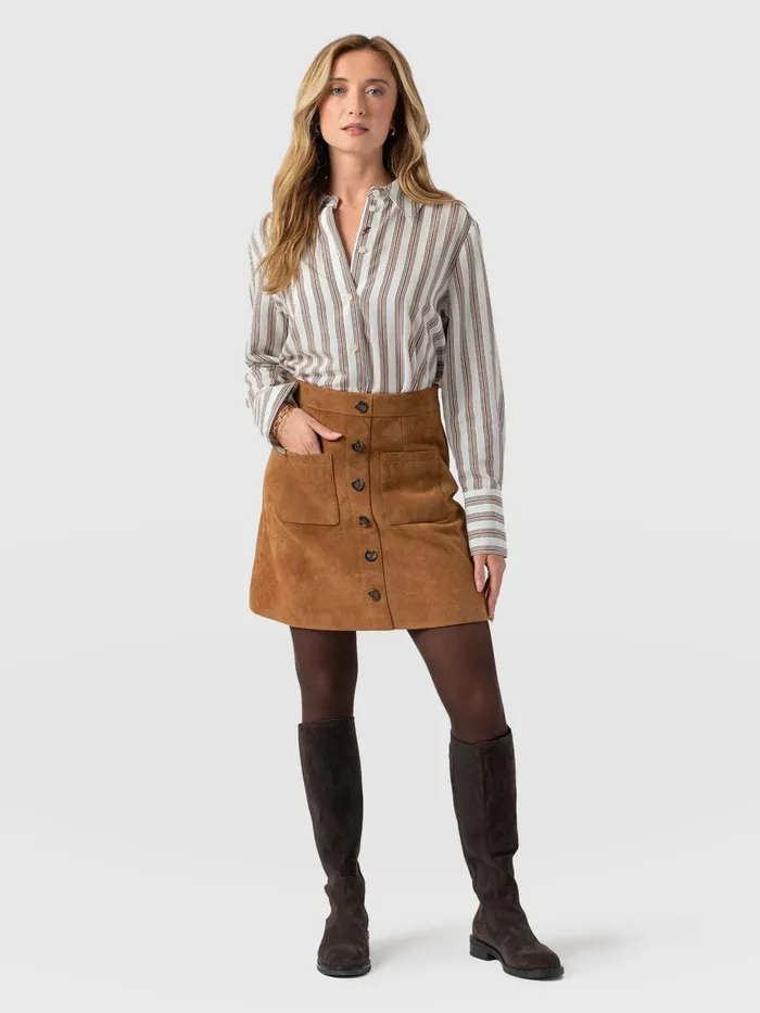 Luther Suede Mini 8211 Camel Camel Women Saint And Sofia Skirts