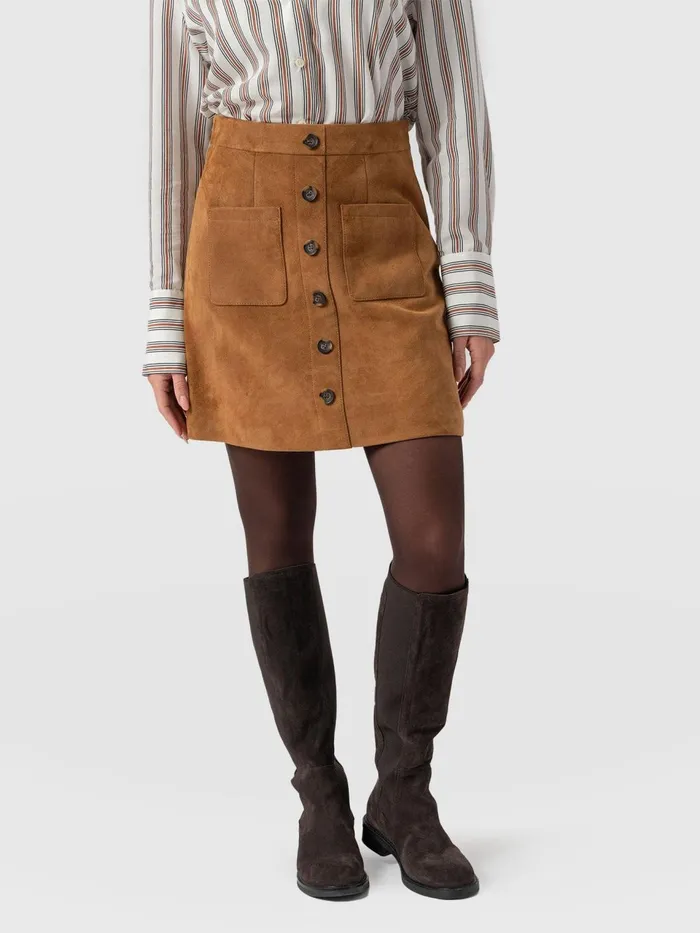 Luther Suede Mini 8211 Camel Camel Women Saint And Sofia Skirts