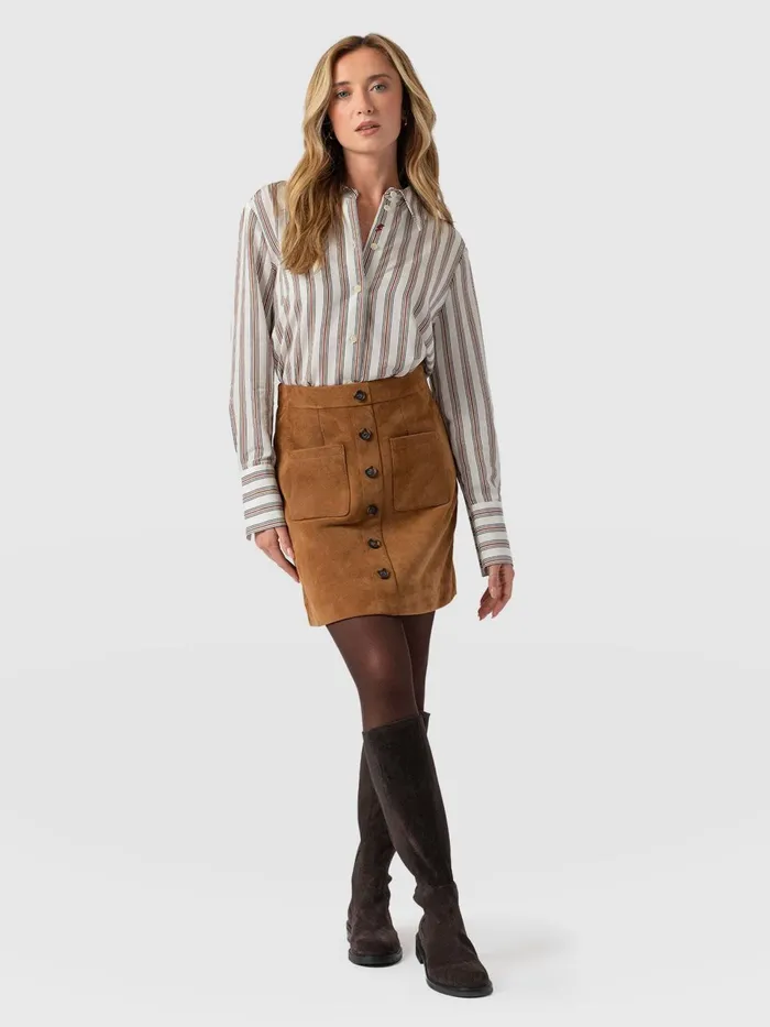 Luther Suede Mini 8211 Camel Camel Women Saint And Sofia Skirts