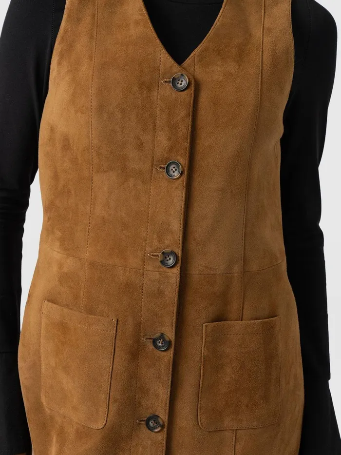 Luther Suede Mini Dress 8211 Camel Camel Women Saint And Sofia Dresses
