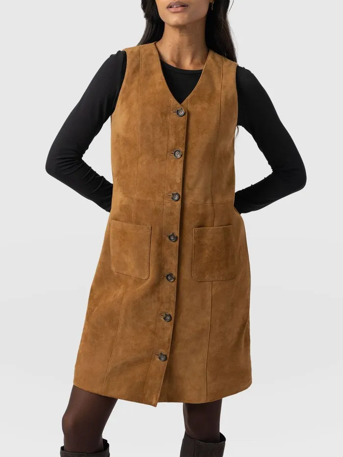 Luther Suede Mini Dress 8211 Camel Camel Women Saint And Sofia Dresses