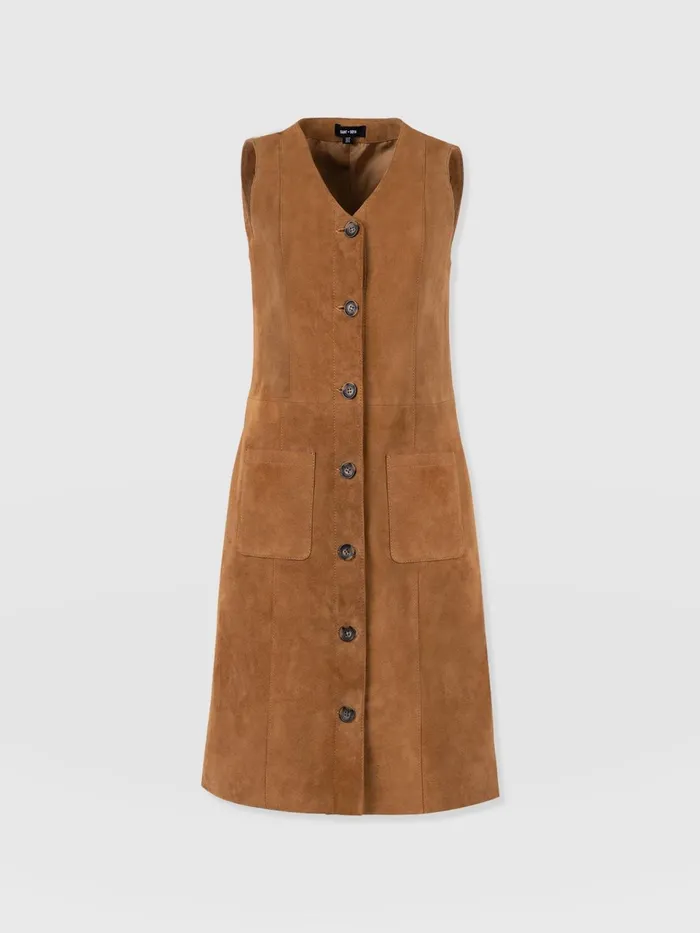 Luther Suede Mini Dress 8211 Camel Camel Women Saint And Sofia Dresses