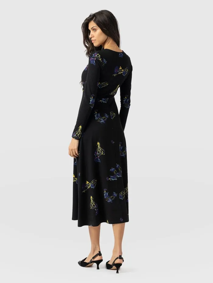 Maggie Wrap Midi Dress 8211 Blue Lily Gardens Blue Lily Gardens Women Saint And Sofia Dresses