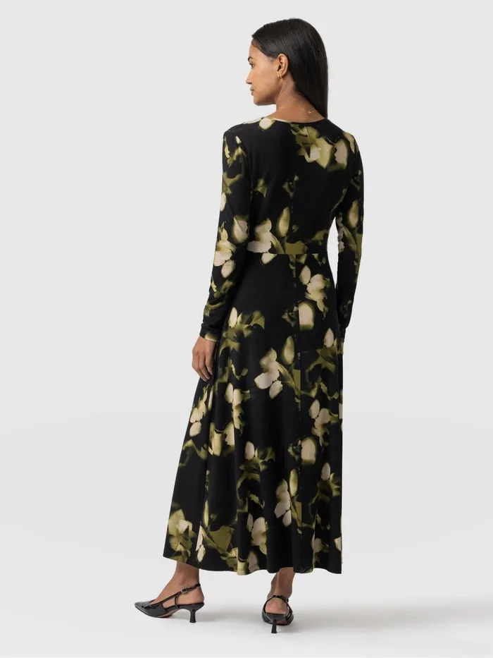 Maggie Wrap Midi Dress 8211 Green Aurora Green Aurora Women Saint And Sofia Dresses