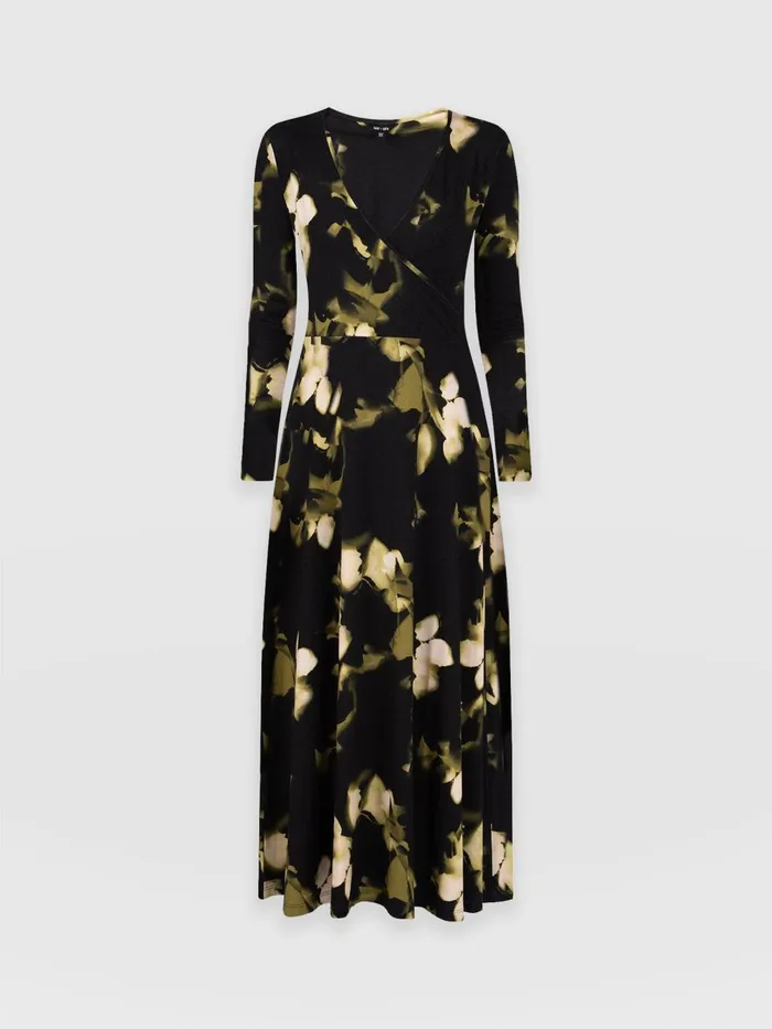 Maggie Wrap Midi Dress 8211 Green Aurora Green Aurora Women Saint And Sofia Dresses