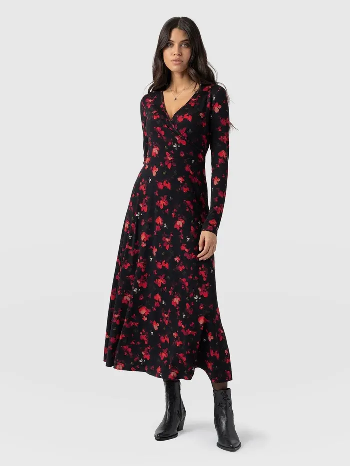 Maggie Wrap Midi Dress 8211 Pink Aurora Pink Aurora Women Saint And Sofia Dresses Maggie Wrap Midi Dress 8211 Pink Aurora Pink Aurora Women Saint And Sofia Dresses