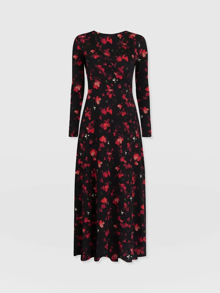 Maggie Wrap Midi Dress 8211 Pink Aurora Pink Aurora Women Saint And Sofia Dresses