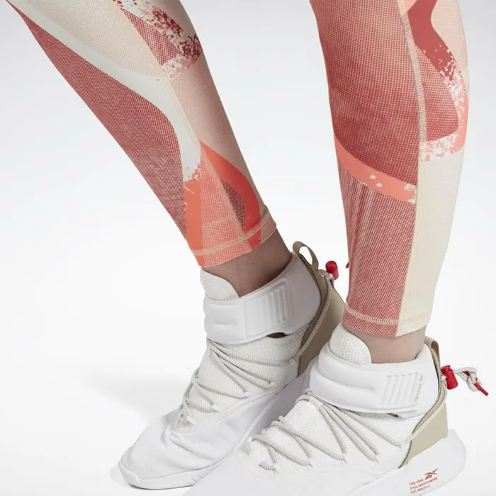Matching Sets Womens Reebok Lux Bold HighRise Leggings Orange Flare