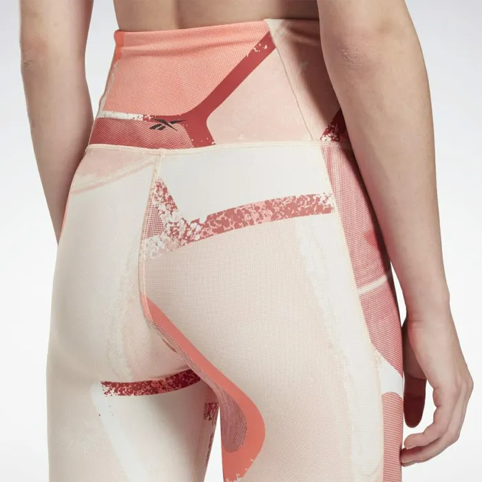 Matching Sets Womens Reebok Lux Bold HighRise Leggings Orange Flare