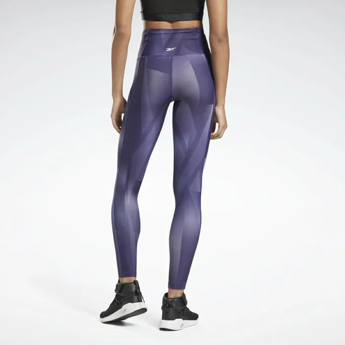 Matching Sets Womens Reebok Lux Bold HighRise Vector Block Tights Dark Orchid
