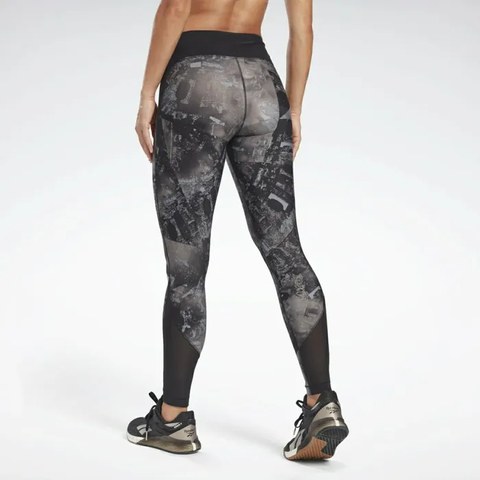 Matching Sets Womens Reebok Lux Perform Tights Black