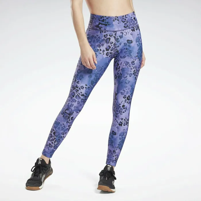Matching Sets Womens Reebok Modern Safari Lux Bold Leggings Vector Navy Hyper Purple
