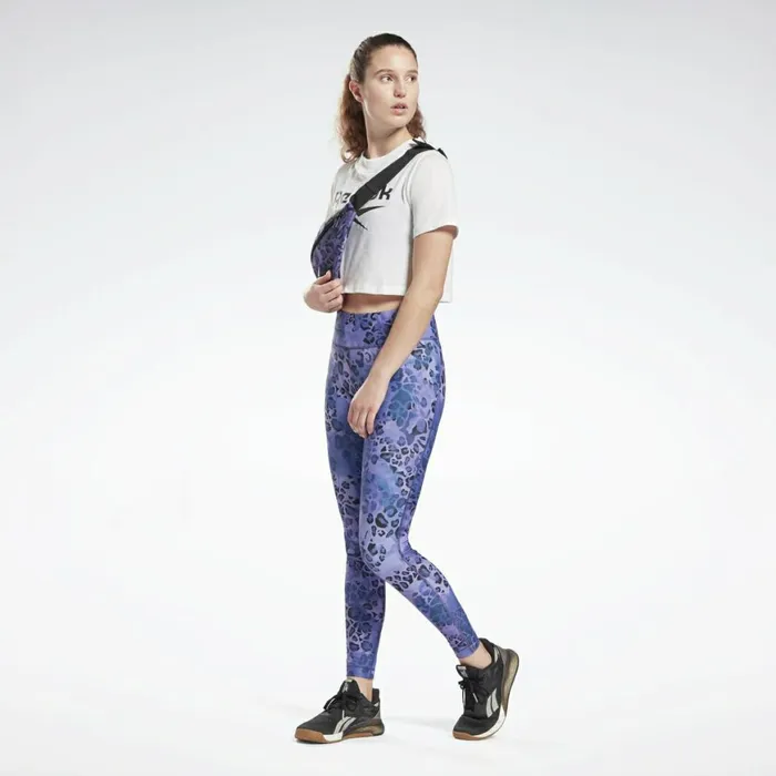 Matching Sets Womens Reebok Modern Safari Lux Bold Leggings Vector Navy Hyper Purple