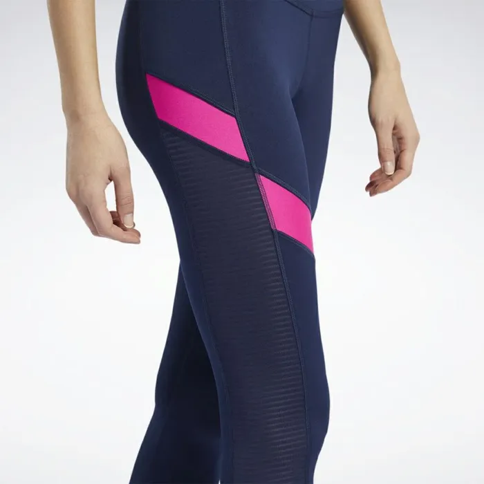 Matching Sets Womens Reebok Workout Ready Mesh Leggings Vector Navy