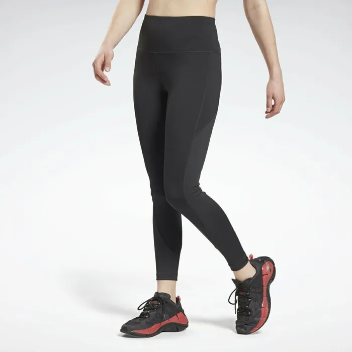 Matching Sets Womens Reebok Workout Ready Rib HighRise Leggings Black