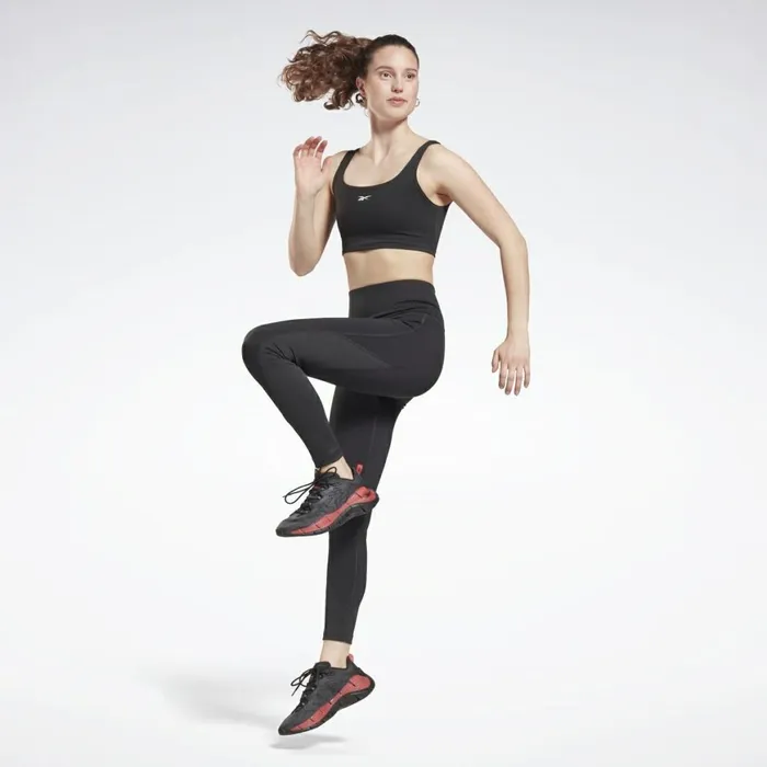 Matching Sets Womens Reebok Workout Ready Rib HighRise Leggings Black
