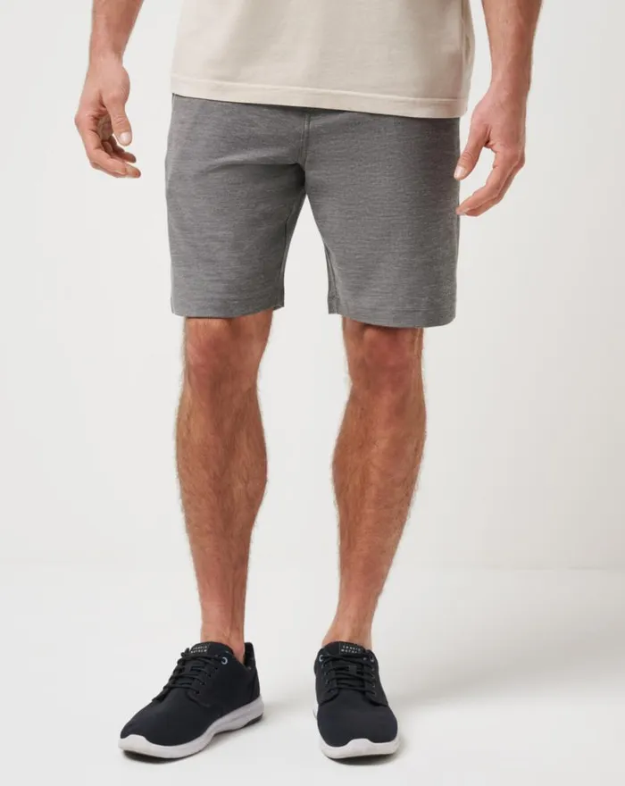 Men ADIRONDACK SHORT 9IN Heather Black TravisMathew Shorts