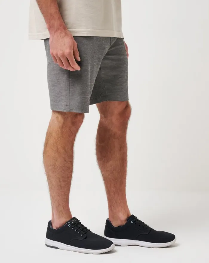 Men ADIRONDACK SHORT 9IN Heather Black TravisMathew Shorts