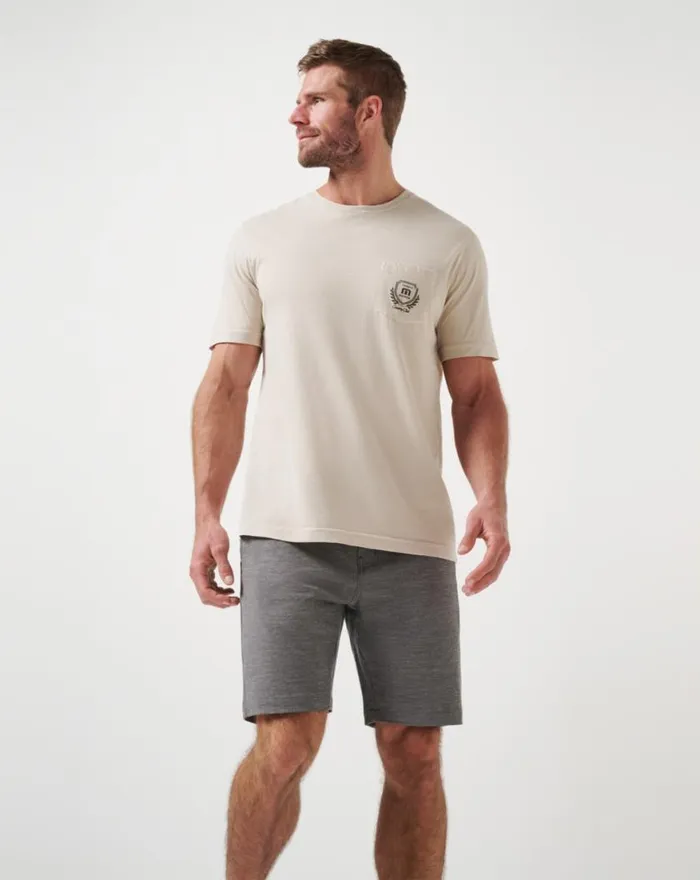Men ADIRONDACK SHORT 9IN Heather Black TravisMathew Shorts
