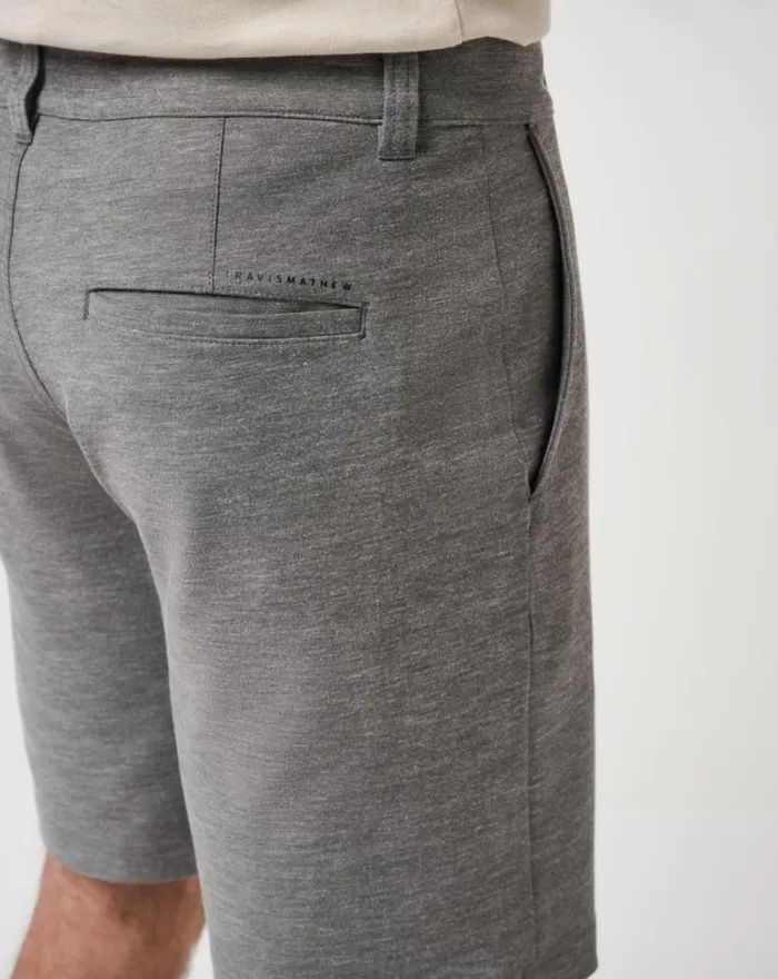 Men ADIRONDACK SHORT 9IN Heather Black TravisMathew Shorts